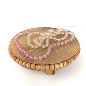 Pink Ombre Rope Beaded Necklace